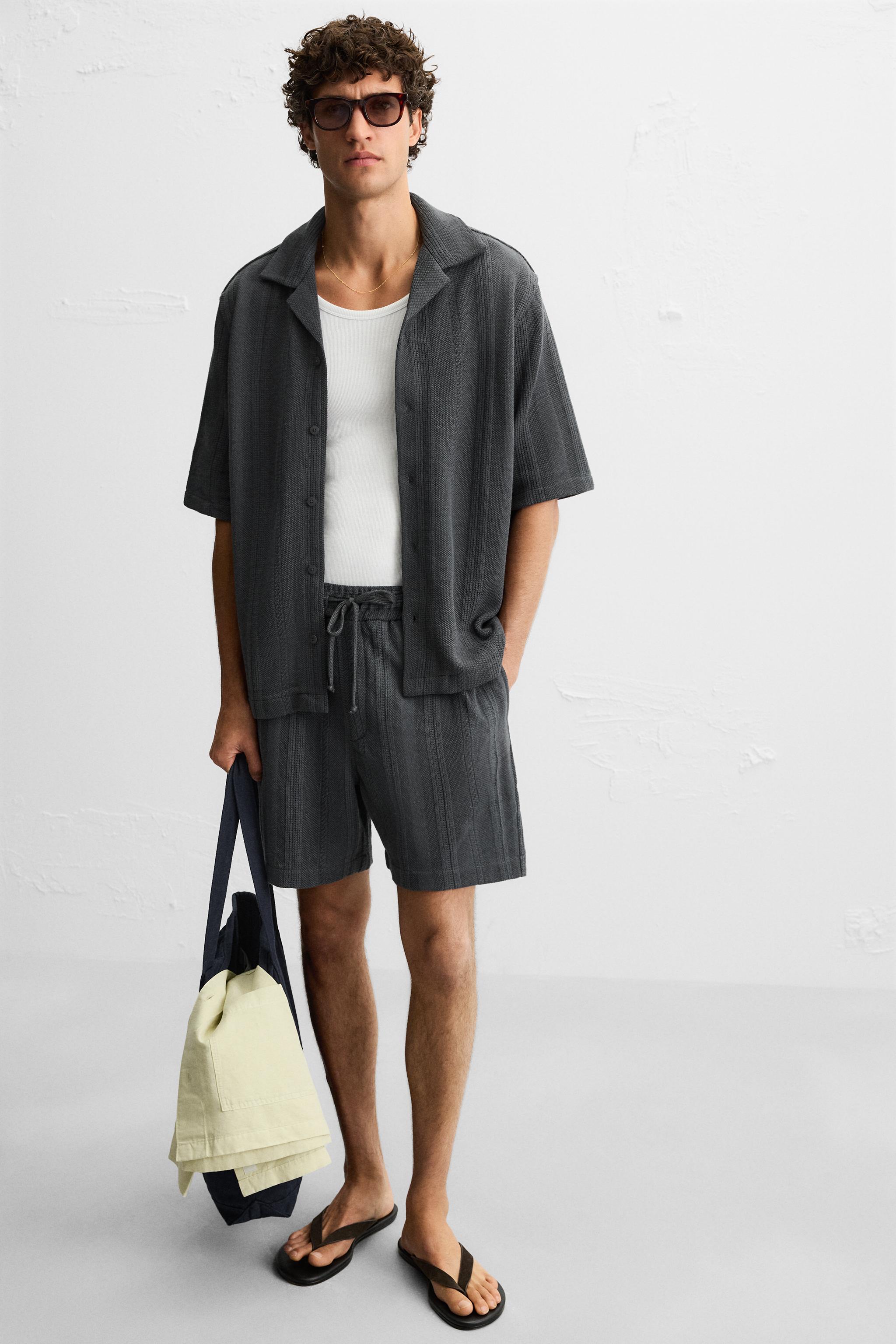 JACQUARD TEXTURED SHORTS